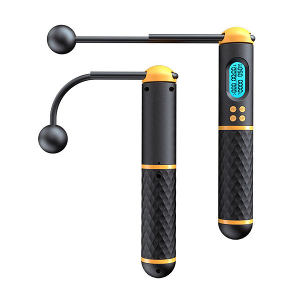 Jump Max - Smart Counting Jump Rope with Weighted Handles for Fitness & Cardio